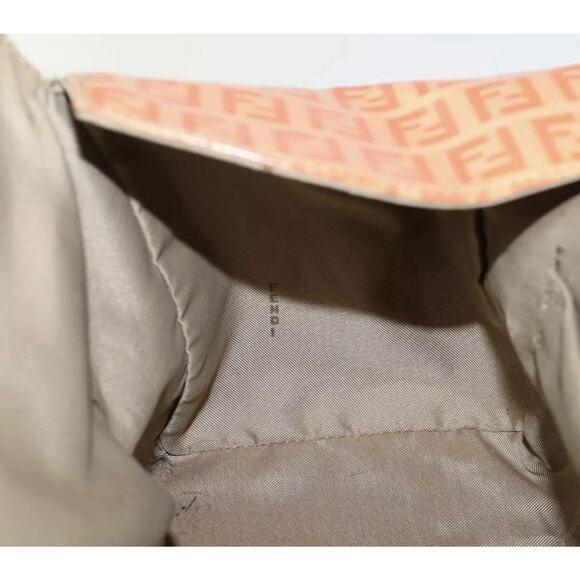 FENDI Zucchino Canvas Mamma Baguette Hand Bag Enamel Orange Auth 52439 - Picture 8 of 9
